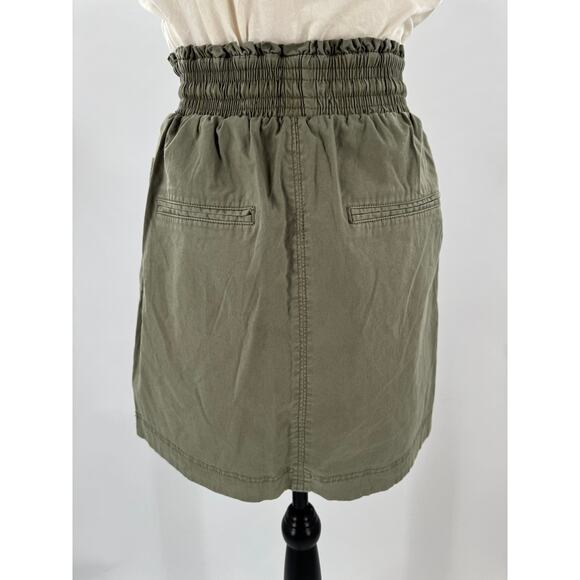 Velvet Heart Green Khaki Cargo Paperbag Waist Tie Cargo Mini Skirt Small - Picture 3 of 9